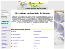 Tablet Screenshot of ecuadorwebs.com